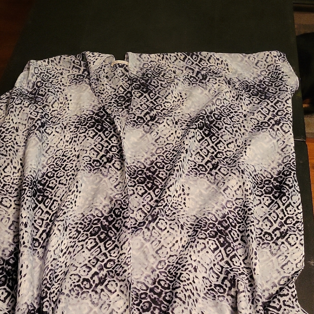 Black and White Patterned Blouse